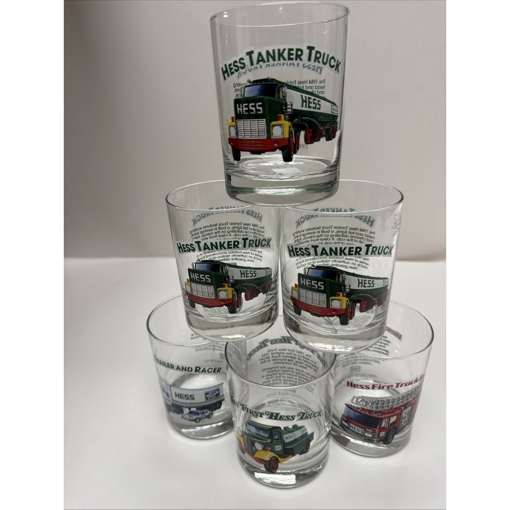 Hess Toy Truck Collector Series‎ Set of 6 Glasses ~ 1996 Classic Truck Series